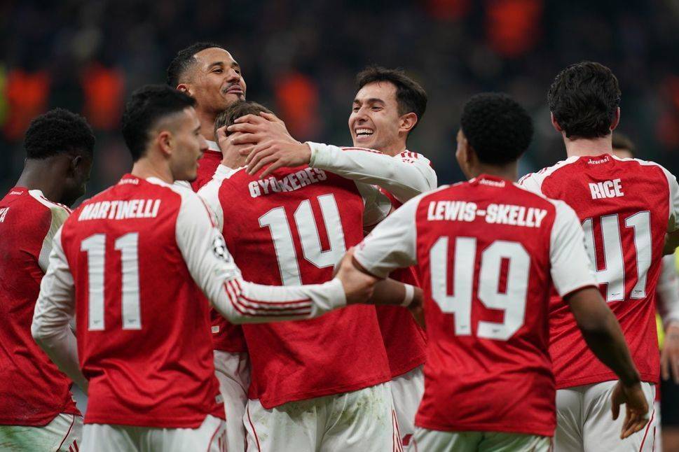 组图：欧冠-阿森纳3-1国米7战全胜 众将开心庆祝